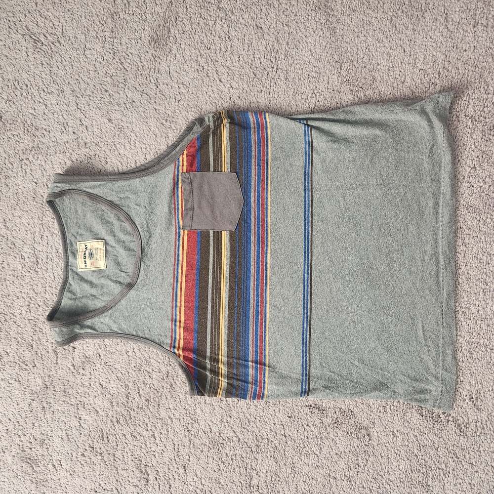 Kids Gray Striped Tank Top